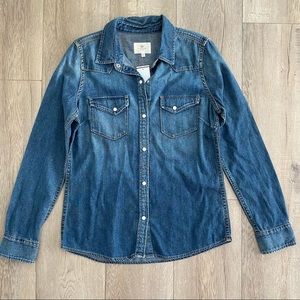 AG Dakotah Western Denim Button Shirt